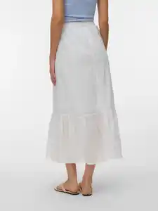 Only Carmakoma VMTRINE MW MAXI SKIRT Maxirock Weiß