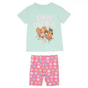 LICENSED Kinder Sommer-Set, Paw Patrol, Türkis/Floral, 98/104