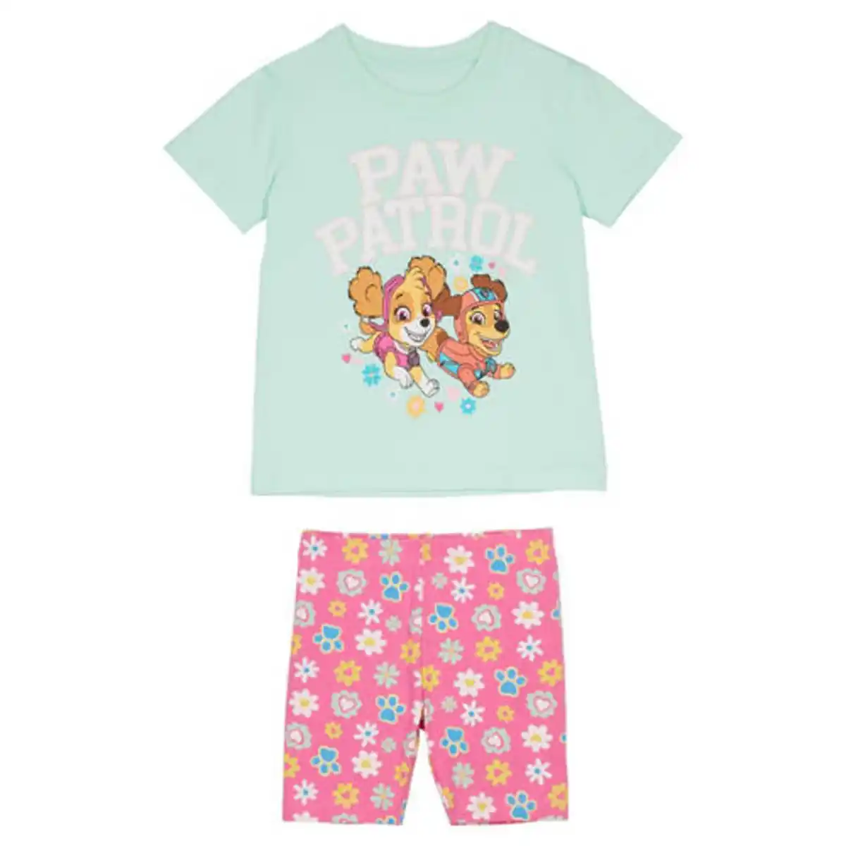 Bild 1 von LICENSED Kinder Sommer-Set, Paw Patrol, Türkis/Floral, 98/104