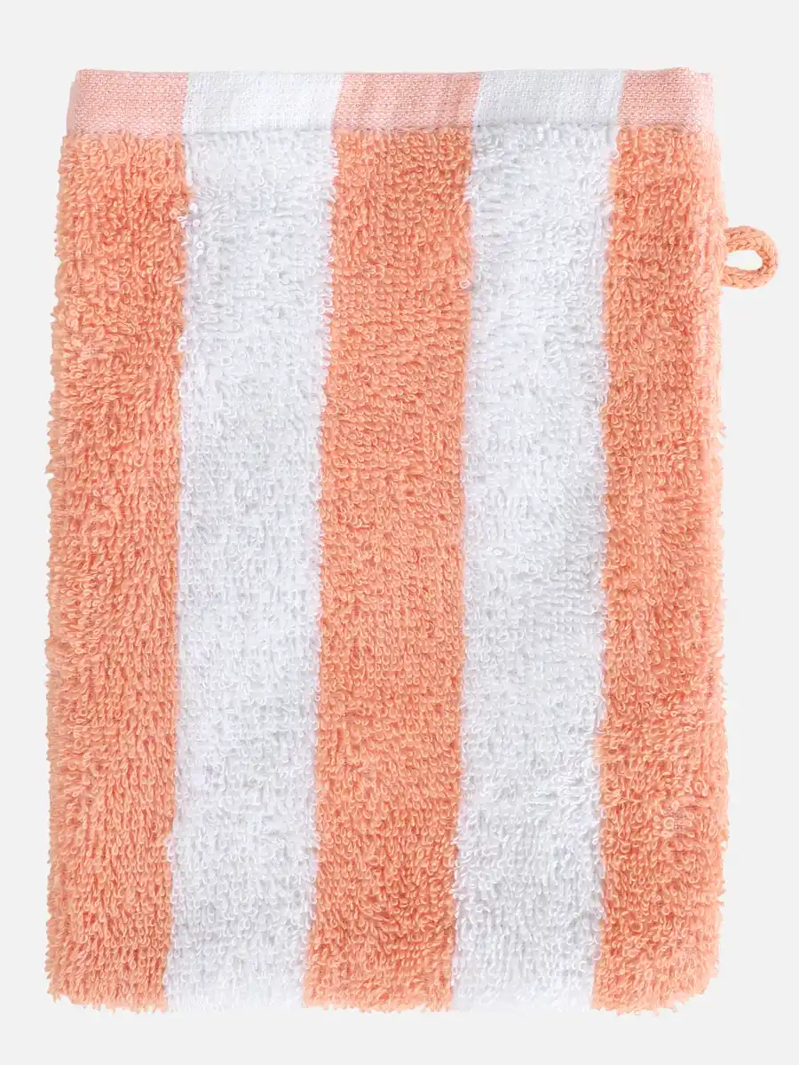 Bild 2 von Waschhandschuh gestreift 16x21cm Orange