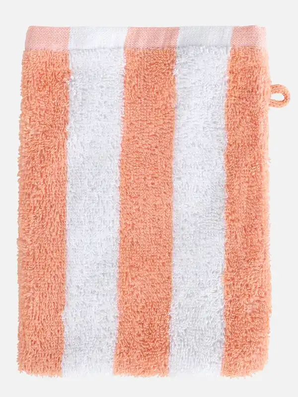 Bild 2 von Waschhandschuh gestreift 16x21cm Orange