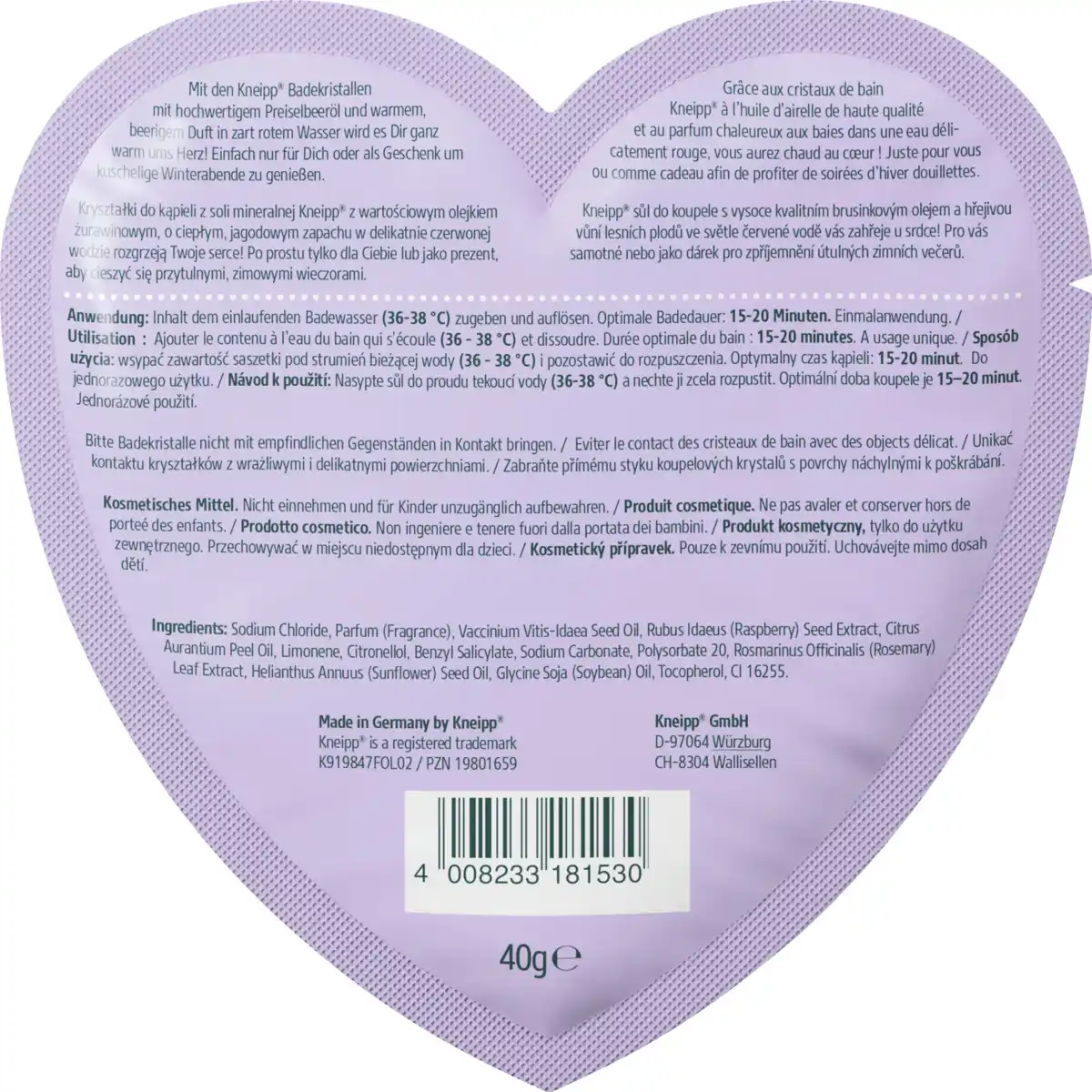 Bild 2 von Kneipp Mixed Box Heart Satchets Badekristalle, 40 g