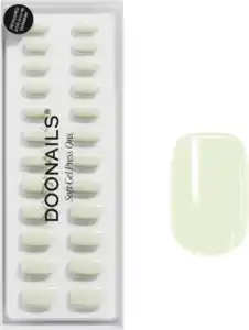 Doonails Soft Gel Press Ons Short Square Pistachio