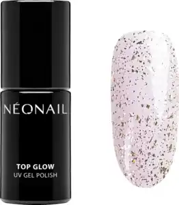 NEONAIL UV Nagellack Top - Top Glow Gold Flakes, 7,2 ml