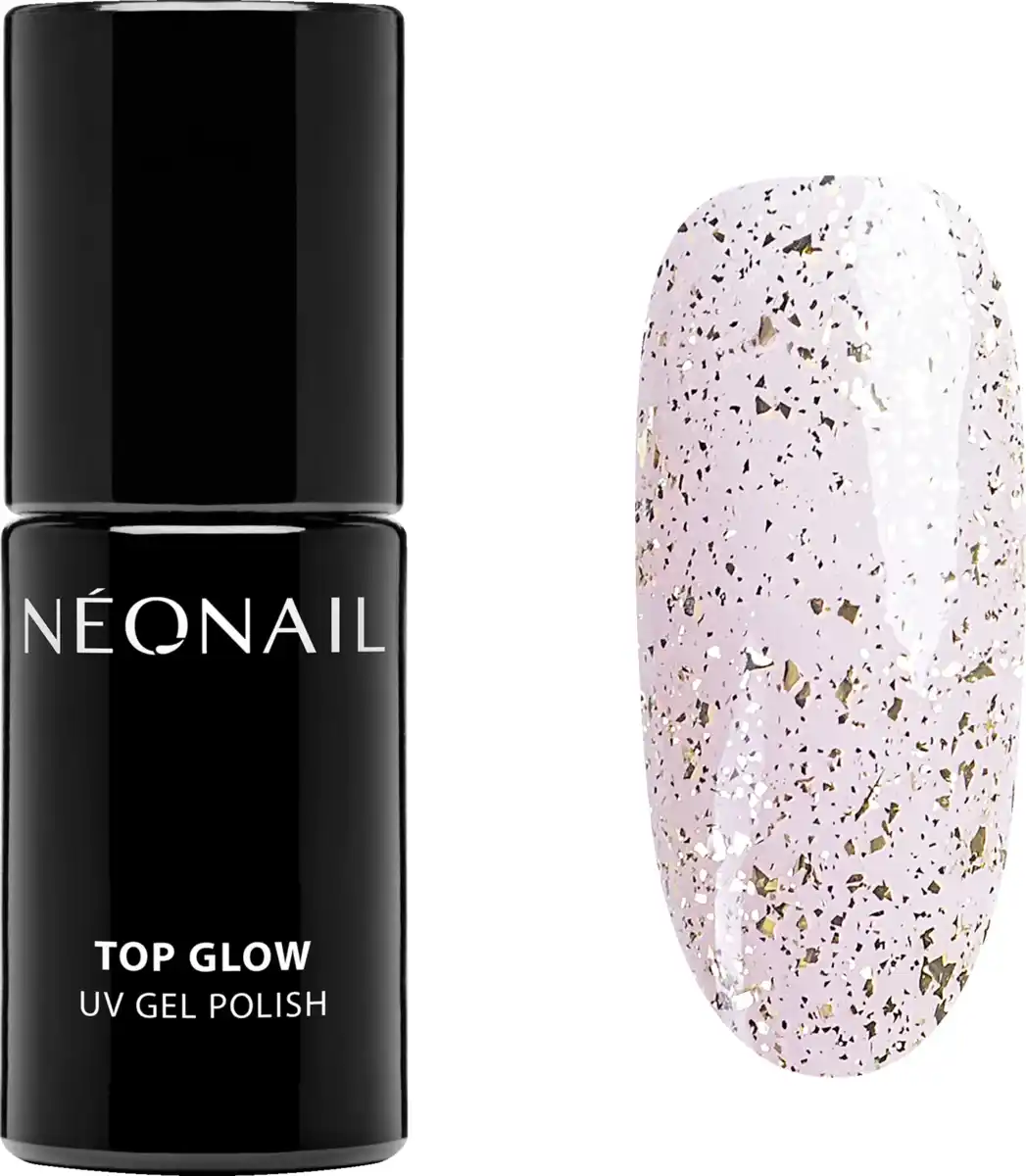 Bild 1 von NEONAIL UV Nagellack Top - Top Glow Gold Flakes, 7,2 ml
