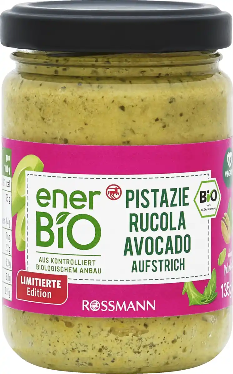 Bild 1 von enerBiO Aufstrich Pistazie, Rucola & Avocado, 135 g