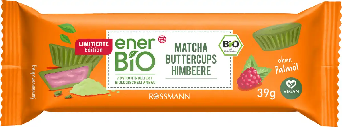 Bild 1 von enerBiO Matcha Buttercups Himbeere, 39 g