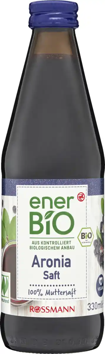 Bild 1 von enerBiO Aroniasaft, 100% Direktsaft, vegan, 330 ml Naturland