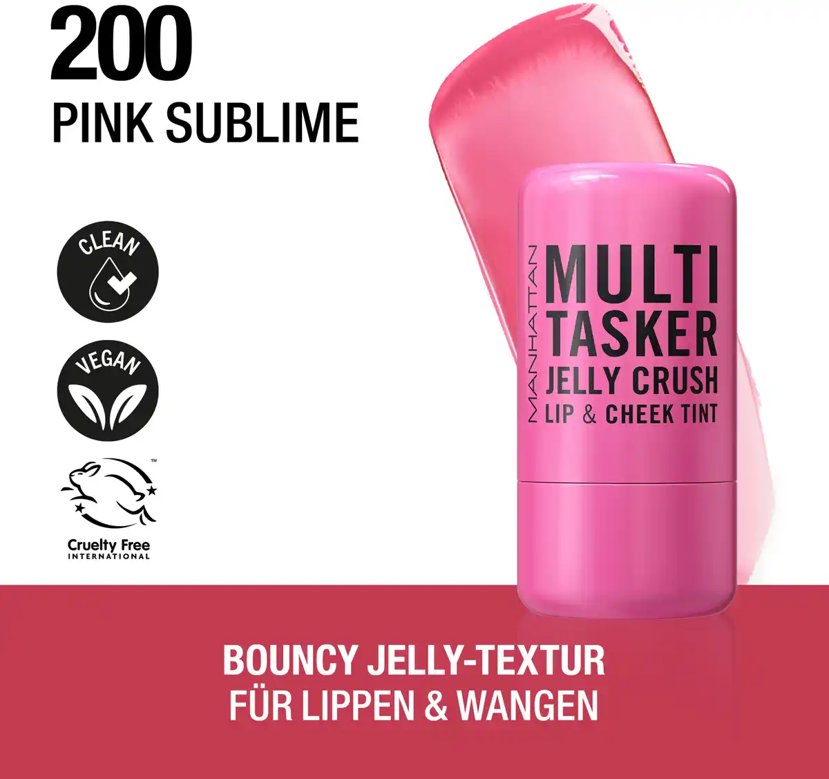 Bild 1 von Manhattan Multi-Tasker Jelly Crush Blush 200 - Pink Sublime, 8,5 g