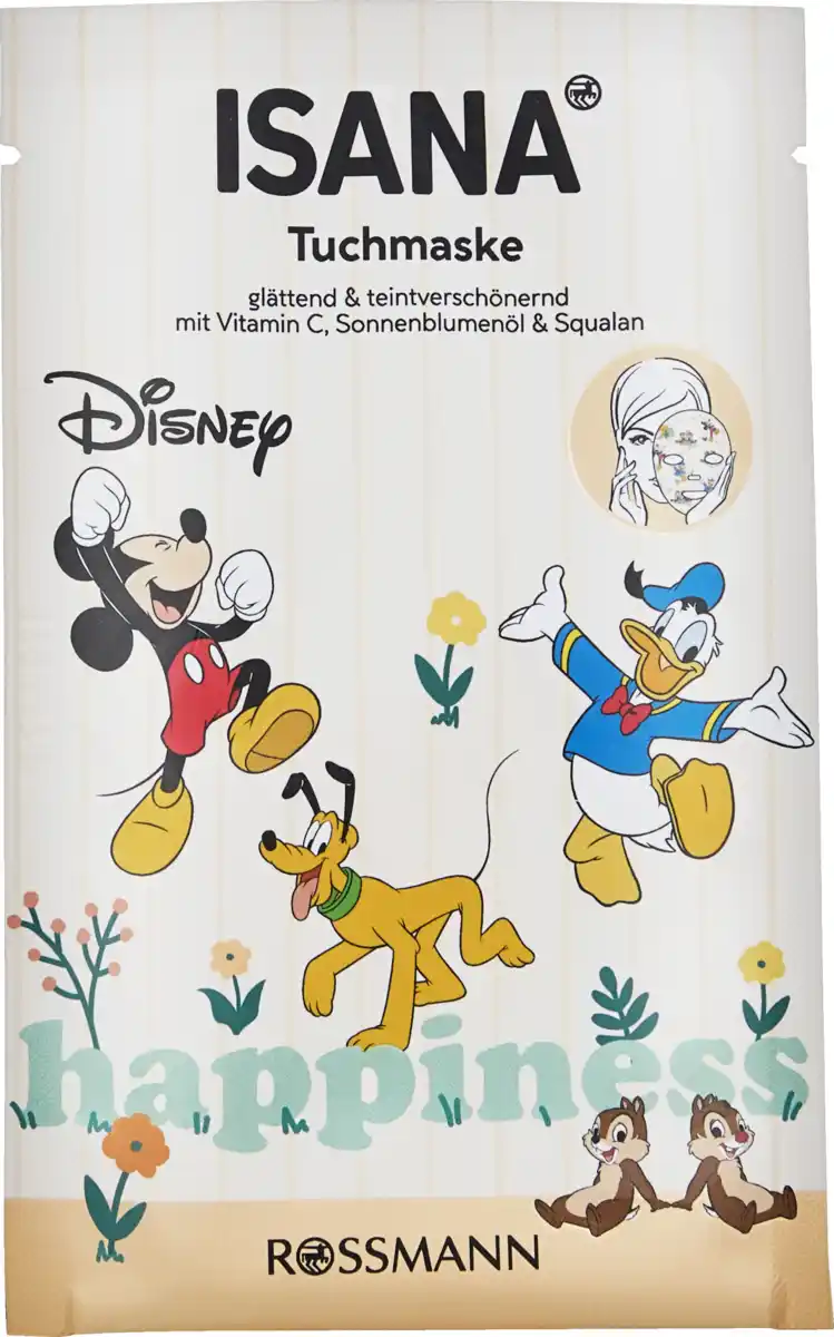 Bild 1 von ISANA Disney Mickey & Friends Tuchmaske Vitamin C, Sonnenblumenöl & Squalan