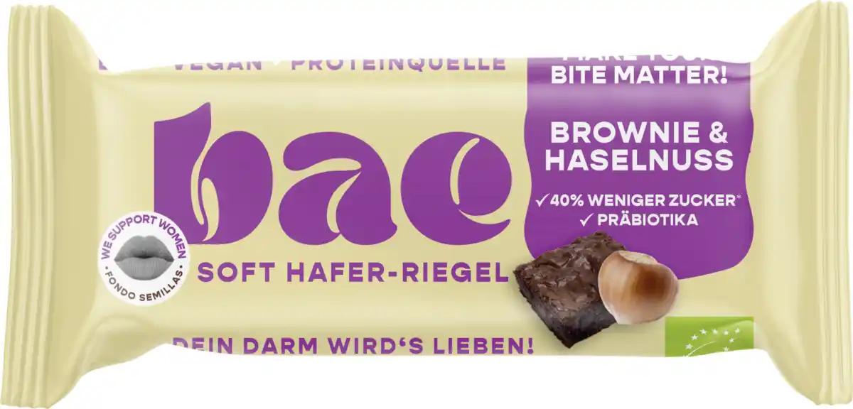 Bild 1 von bae Bio Haferriegel Brownie & Haselnuss, 40 g