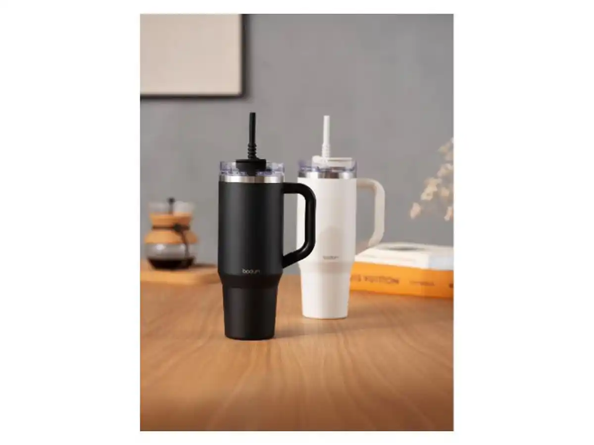Bild 1 von BODUM Reisebecher mit Henkel und Silikonstrohhalm »TRAVELMUG«