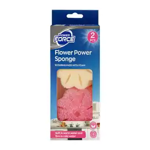 POWER FORCE Scheuerschwamm in Blumenform