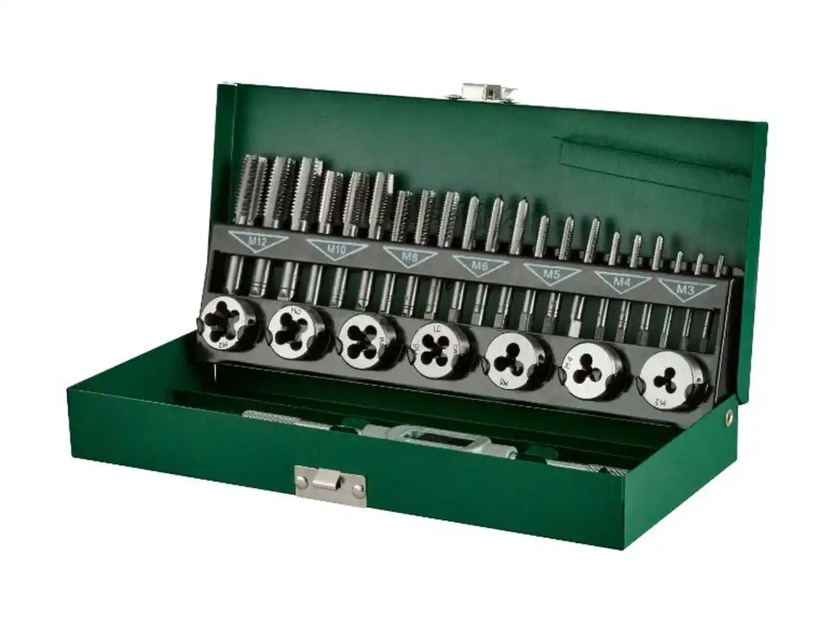 Bild 1 von PARKSIDE® Gewindebohrer-/ Schneideisen-Set, 32-teilig