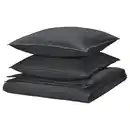 Bild 1 von RUNDHAGTORN Bettwäsche-Set, 3-teilig, anthrazit, 240x220/80x80 cm