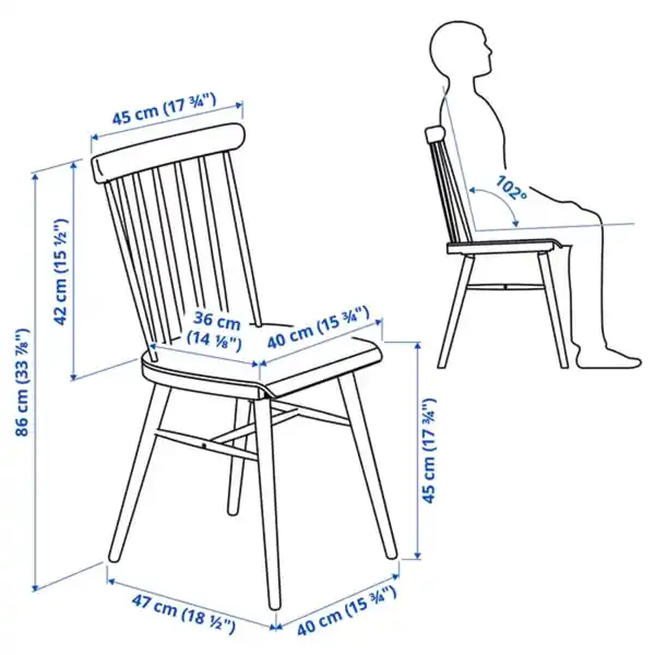 Bild 3 von IKEA PS 2026 / HÖGVED Tisch und 4 Stühle, grün/Kiefer, 96 cm