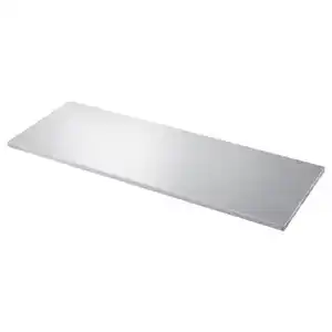 SÄLJAN Maßarbeitsplatte, aluminiumfarben/Laminat, 63.6-125x3.8 cm