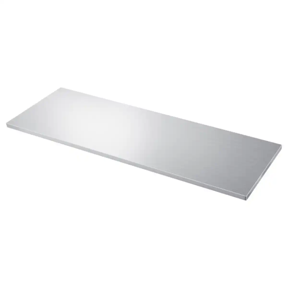 Bild 1 von SÄLJAN Maßarbeitsplatte, aluminiumfarben/Laminat, 63.6-125x3.8 cm