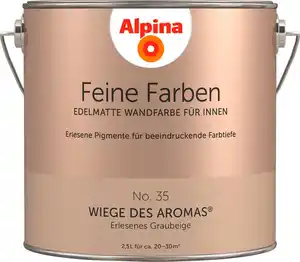 Alpina Feine Farben Wandfarbe No. 35 Wiege des Aromas - erlesenes graubeige 2,5 L