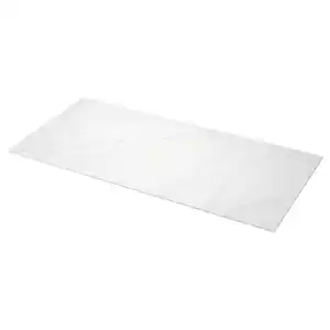 LOCKEBO Maßarbeitsplatte, weiß/graubeige marmoriert/Glaskomposit, 1 m²x2.0 cm