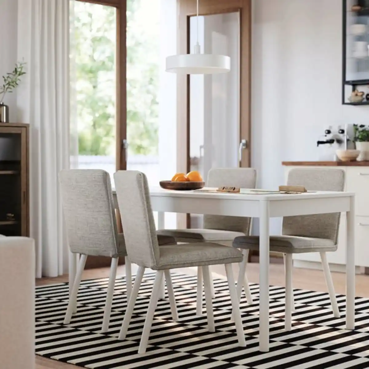 Bild 3 von TONSTAD Stuhl, Viarp beige/braun/elfenbeinweiß