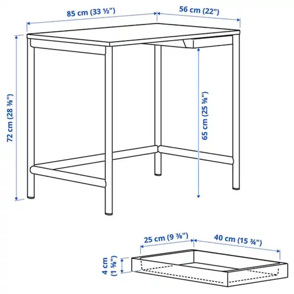 Bild 3 von ENKROKEN / LOBERGET Schreibtisch und Stuhl, weiß/gelb