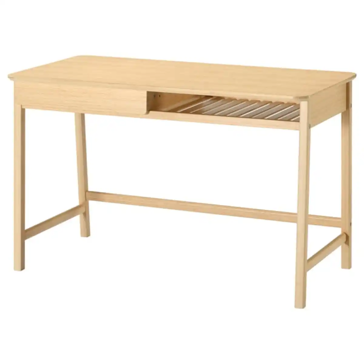Bild 4 von BETESHÄST / HATTEFJÄLL Schreibtisch und Stuhl, Bambus beige/weiß