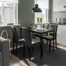 Bild 3 von KÄTTIL Stuhl, schwarz/Knisa dunkelgrau