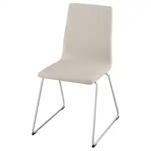 LILLÅNÄS Stuhl, verchromt/Gunnared beige