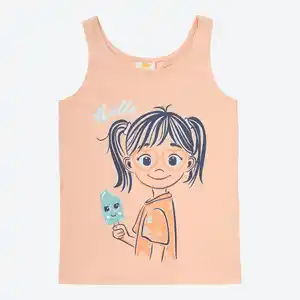 Kinder-Mädchen-Top mit Mädchen-Motiv