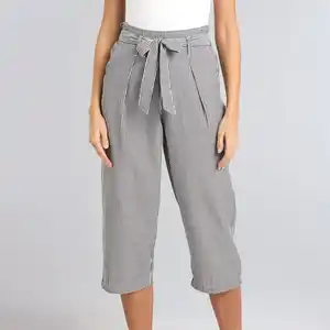Ellenor Seersucker-Wide-Leg-Hose