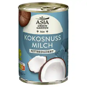 ASIA GREEN GARDEN Kokosnussmilch 400 ml, fettreduziert