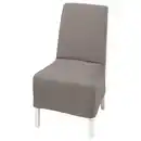 Bild 1 von BERGMUND Stuhl mit halblangem Bezug, weiß/Nolhaga grau/beige