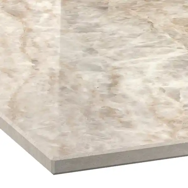 Bild 2 von MÖCKLARP Maßarbeitsplatte, poliert beige/braun/marmoriert Porzellankomposit, 1 m²x2.0 cm