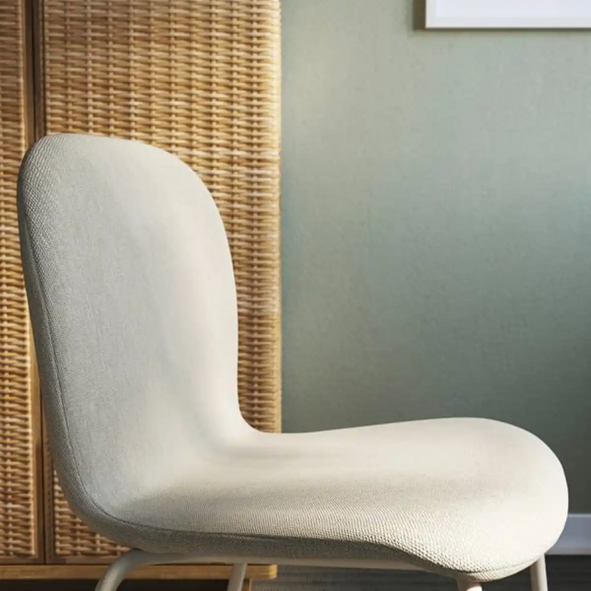Bild 4 von SKÅLSTA Stuhl, Knäbäck beige/röhrenförmig. Metall/hell graubeige