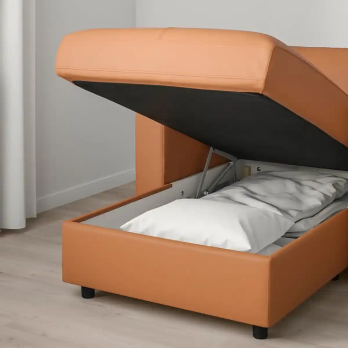 Bild 4 von VIMLE 3er-Bettsofa mit Récamiere, Grann/Bomstad goldbraun
