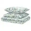 Bild 1 von MATTOXBÄR Bettwäsche-Set, 3-teilig, blassblau/Blumenmuster, 240x220/80x80 cm