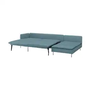 SÖDERHAMN 4er-Bettsofa, mit Récamiere ohne Abschluss/Fridtuna dunkel graublau