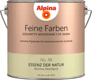 Alpina Feine Farben Wandfarbe No. 38 Essenz der Natur - weiches pastellgrün 2,5 L