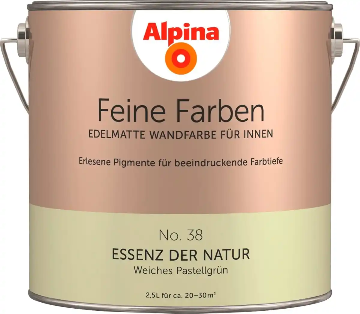 Bild 1 von Alpina Feine Farben Wandfarbe No. 38 Essenz der Natur - weiches pastellgrün 2,5 L