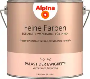 Alpina Feine Farben Wandfarbe No. 42 Palast der Ewigkeit - vornehmes graurosa 2,5 L