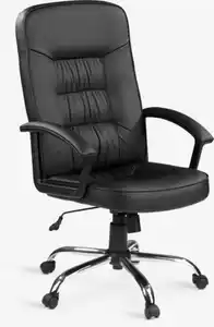 Bürostuhl SKODSBORG Kunstleder schwarz/chrom