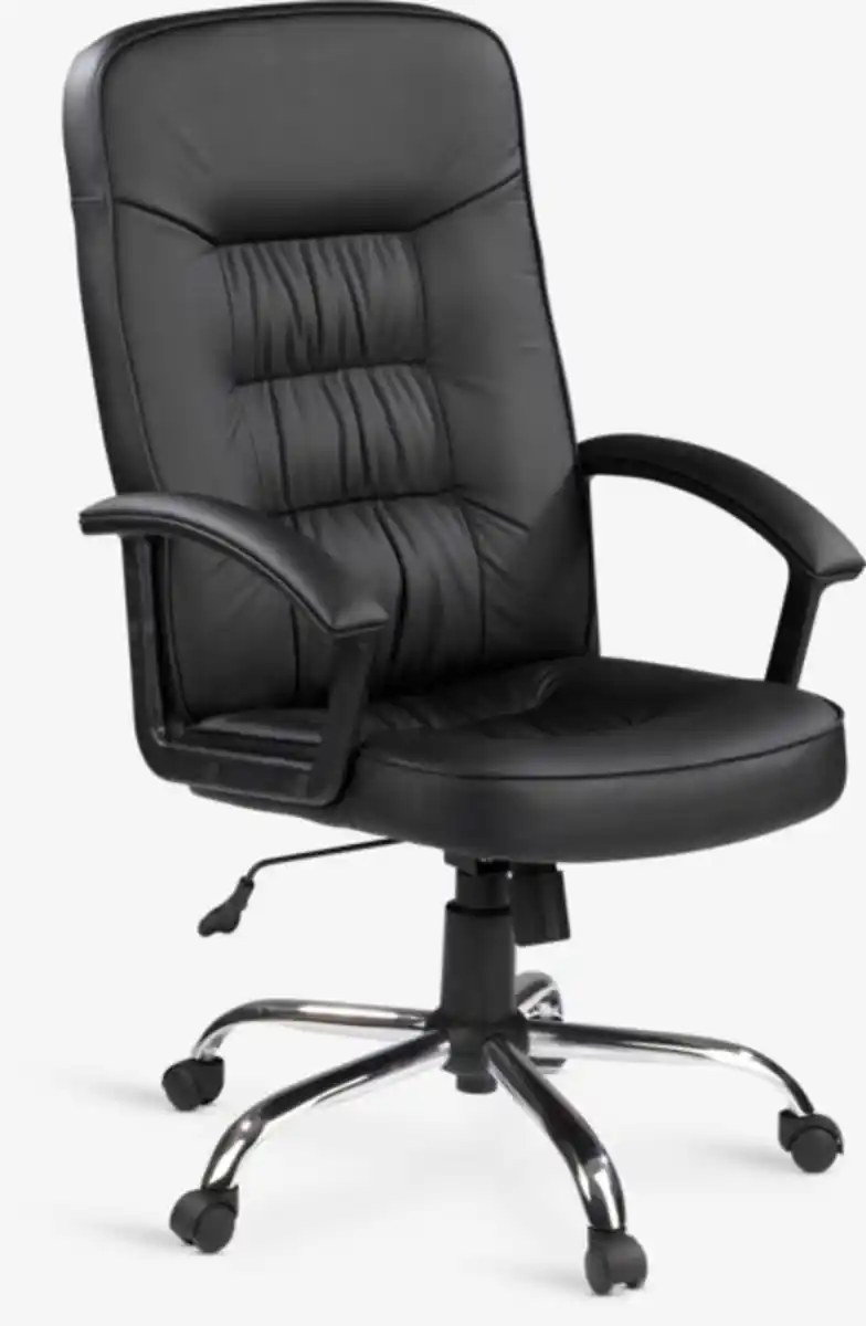 Bild 1 von Bürostuhl SKODSBORG Kunstleder schwarz/chrom