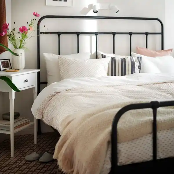 Bild 3 von BANDKNIPPE Bettwäsche-Set, 3-teilig, weiß/beige, 240x220/80x80 cm