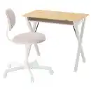Bild 1 von BOLLPOJKE / BLECKBERGET Schreibtisch und Stuhl, weiß/orangebraun