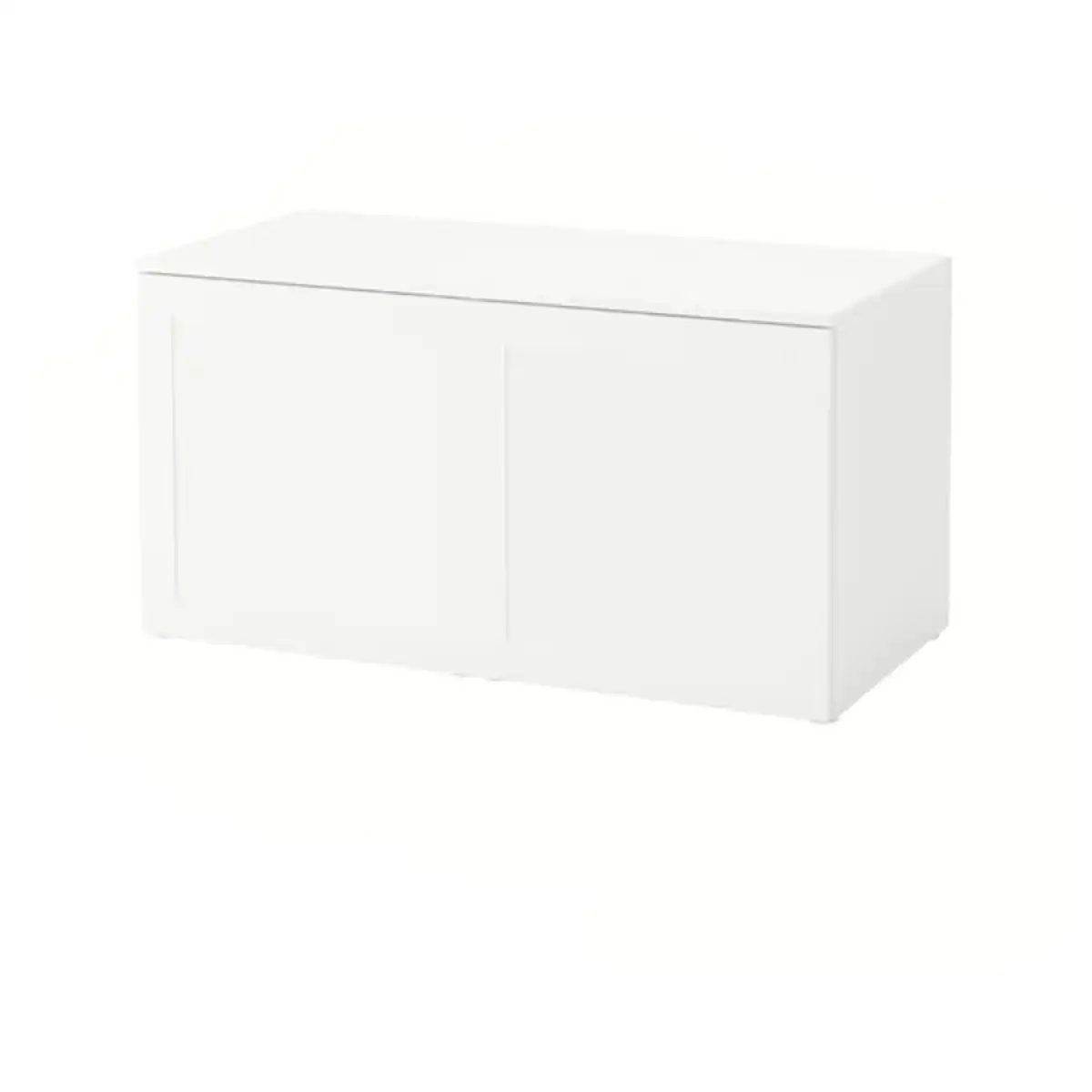 Bild 2 von PLATSA Banktruhe, weiß/Sannidal weiß, 120x57x63 cm