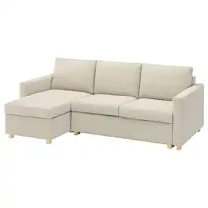 SALTSJÖBADEN 3er-Bettsofa mit Récamiere, Fridtuna hellbeige