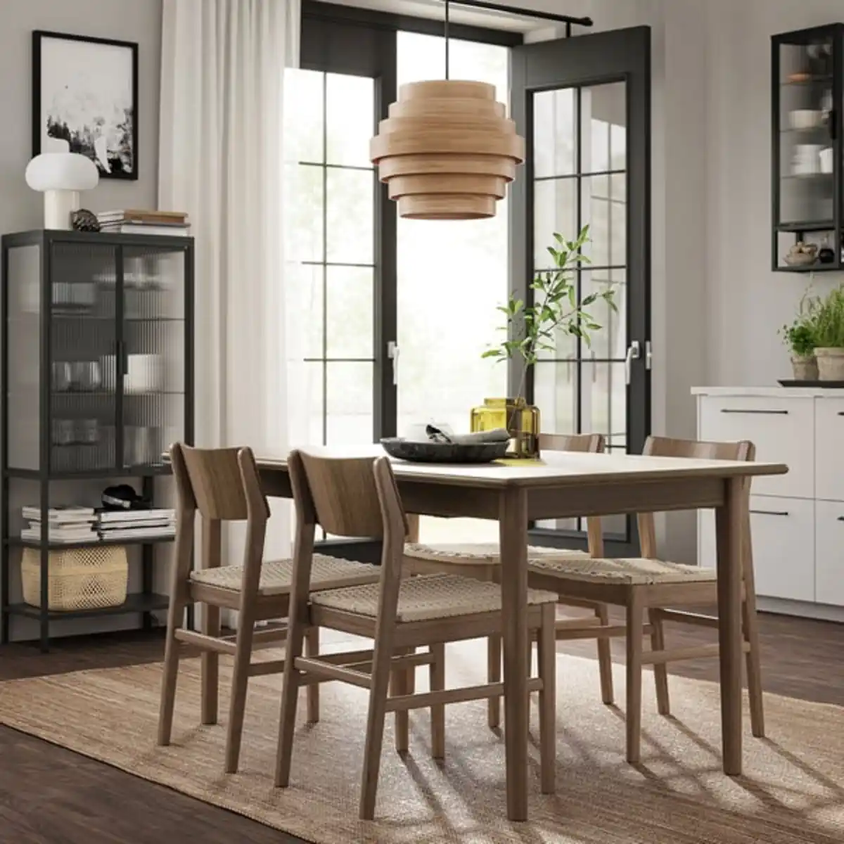 Bild 3 von SKANSNÄS Ausziehtisch, braun Buche/Furnier, 150/205x90 cm