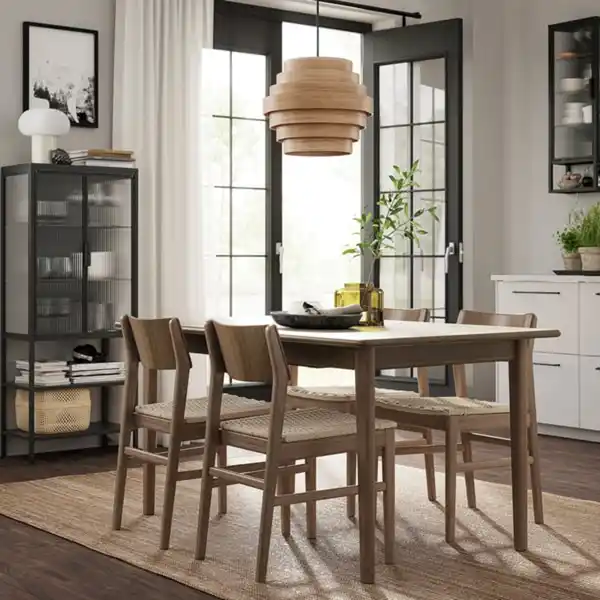 Bild 3 von SKANSNÄS Ausziehtisch, braun Buche/Furnier, 150/205x90 cm