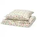 Bild 1 von FYRISVIDE Bettwäsche-Set, 2-teilig, weiß/Blumenmuster, 155x220/80x80 cm